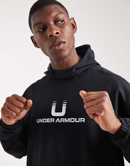 Under Armour Unstoppable Woven Hoodie In Black