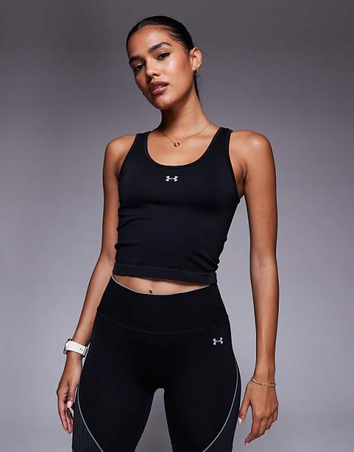 Under Armour Vanish Seamless Gym Set In Black And Steel
