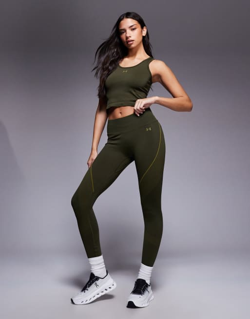 Under Armour Vanish Seamless Gym Set In Expedition Green