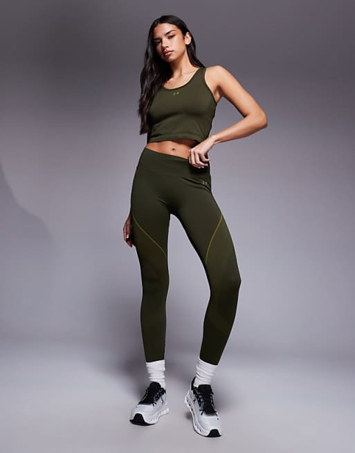 Under Armour Vanish seamless gym set in expedition green