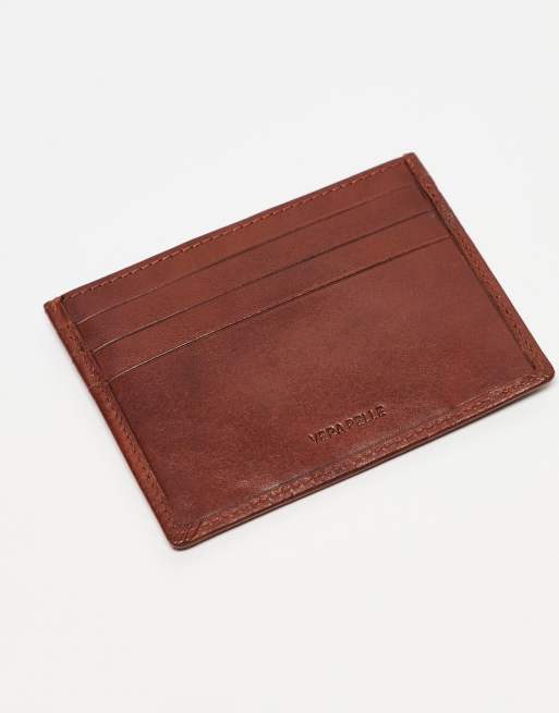 Valentino Five Cardholder In Tan