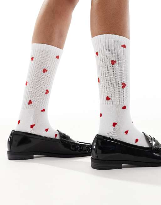 Vero Moda Socks In Heart Print