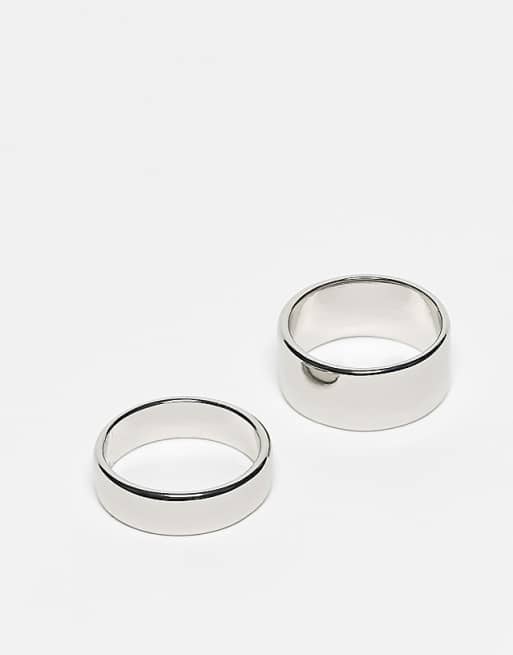 Weekday 2-pack rings in silver