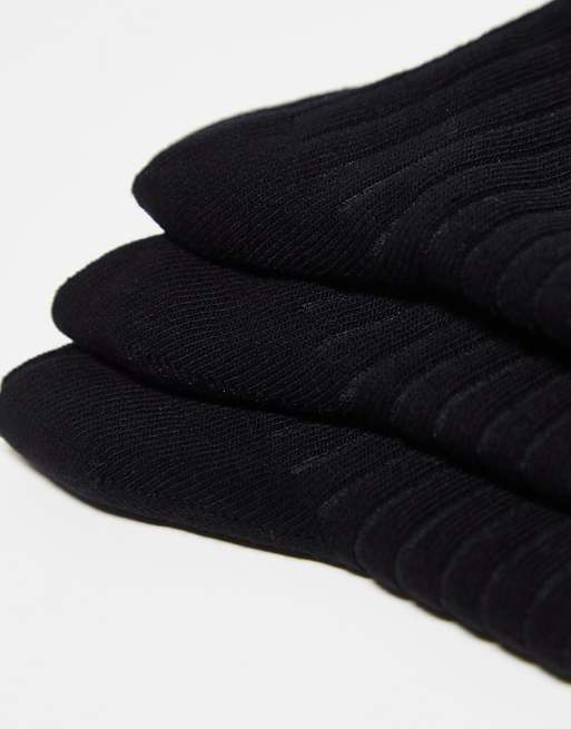 Weekday Bella 3-pack Ribbed Socks In Black