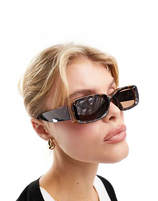 Weekday Cruise Squared Sunglasses In Brown