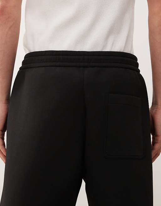 Weekday Wide Leg Black Joggers In Scuba-style Fabric