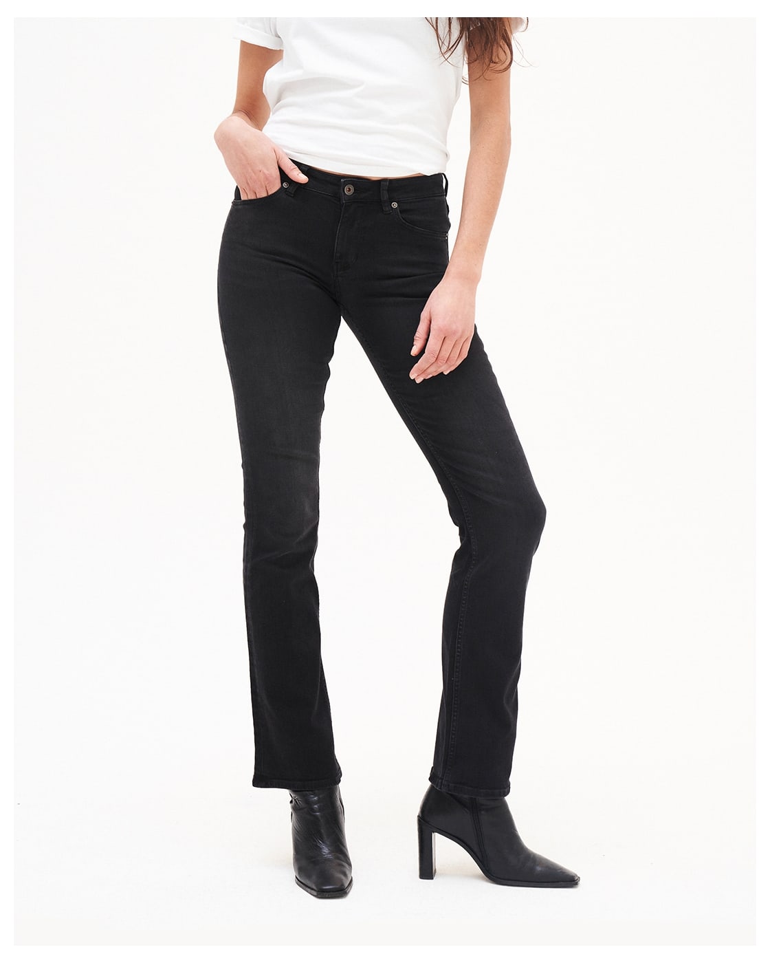 kuyichi Amy Bootcut Faded Black