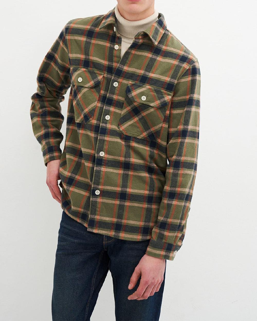 kuyichi Andrew Checked Overshirt