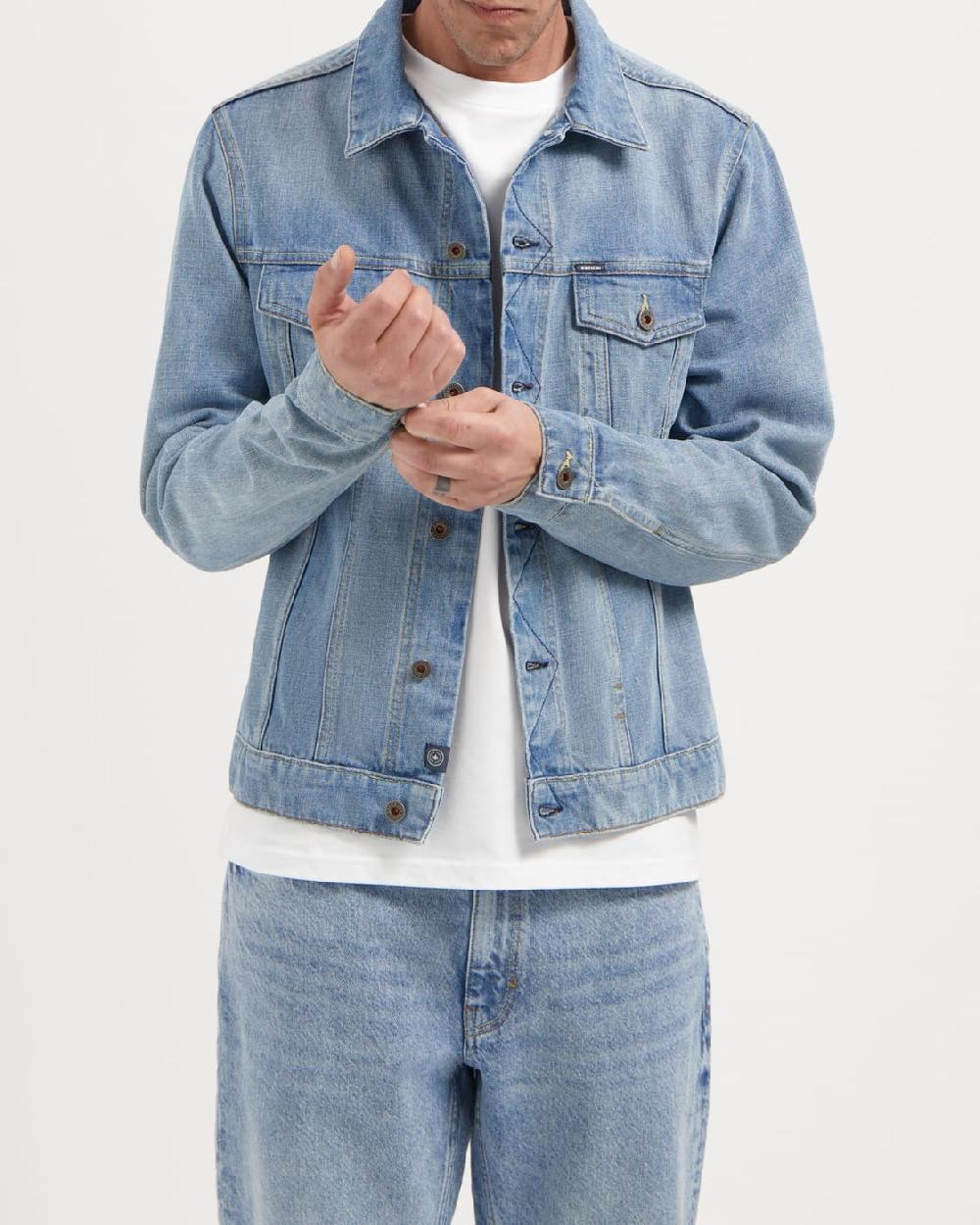 kuyichi Bourne Jacket Vintage Blue