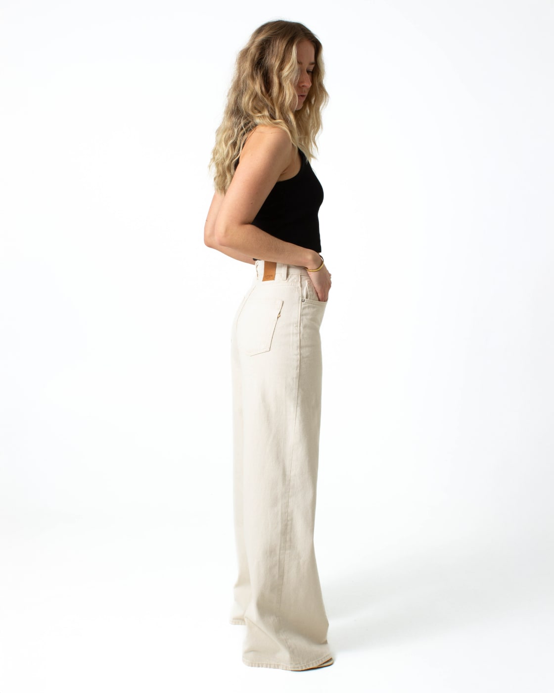 Kuyichi Harper Loose Flare Ecru