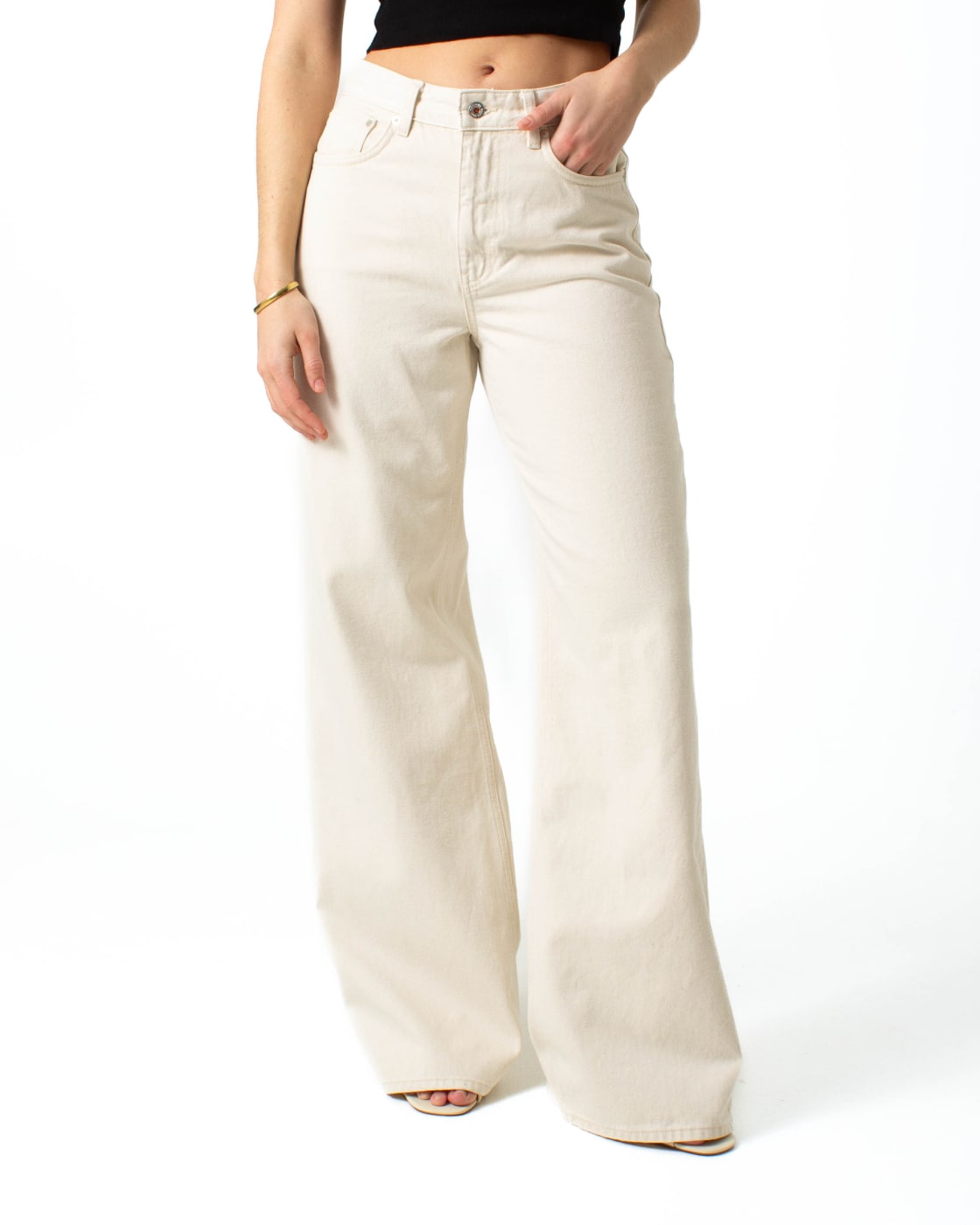 kuyichi Harper Loose Flare Ecru