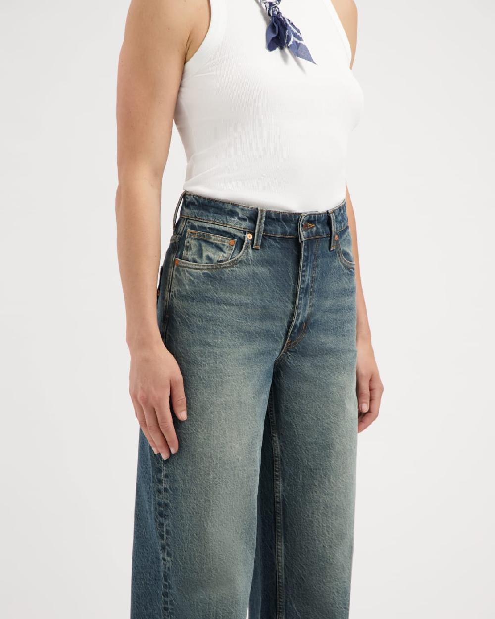 Kuyichi Harper Loose Flare Retro Blue