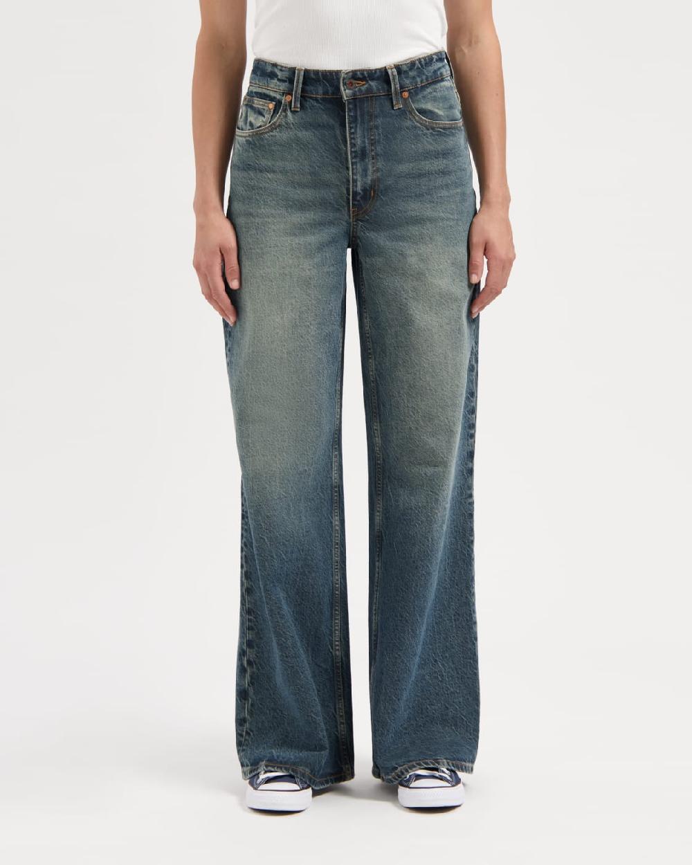 kuyichi Harper Loose Flare Retro Blue