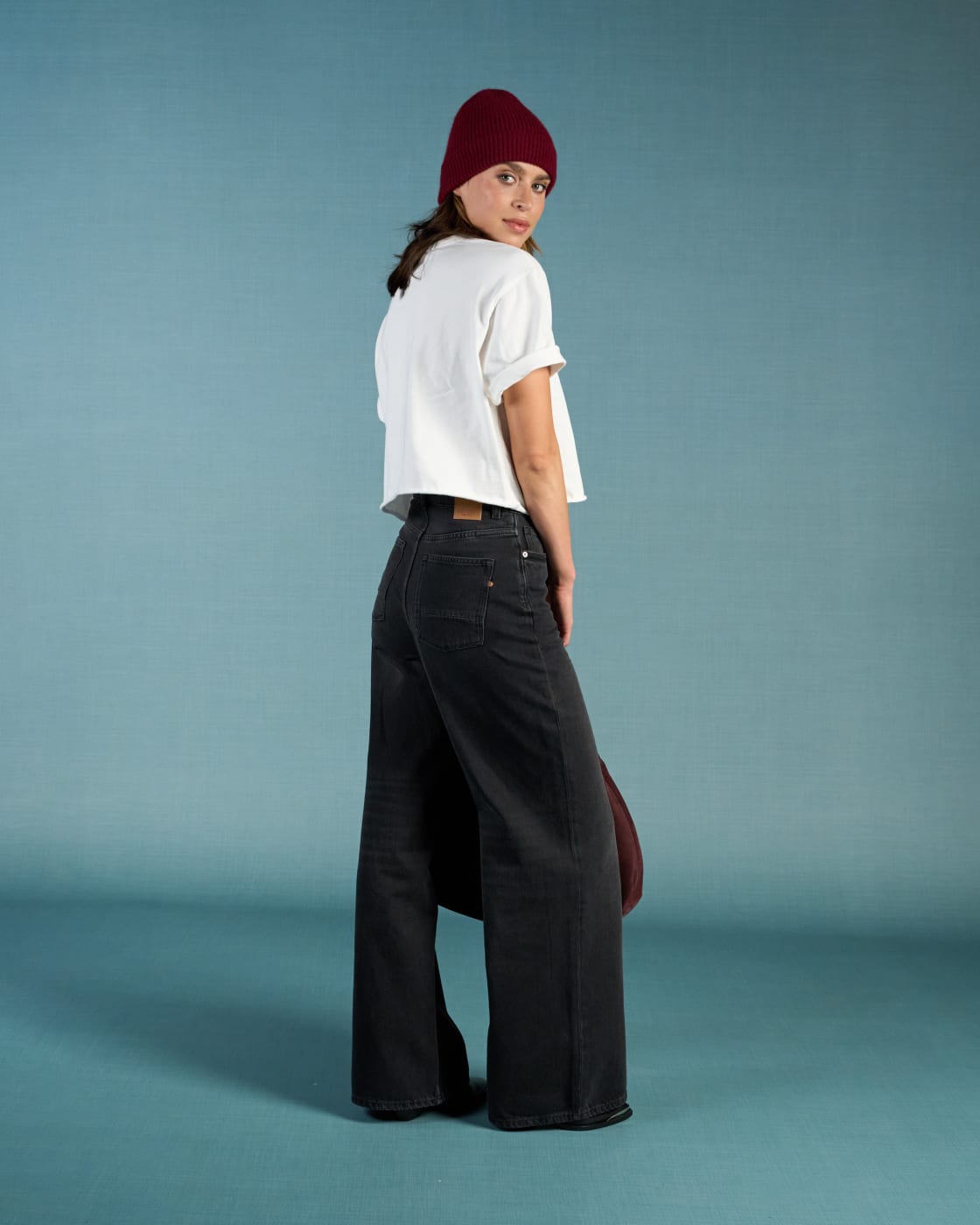 Kuyichi Harper Loose Flare Smoky Noir