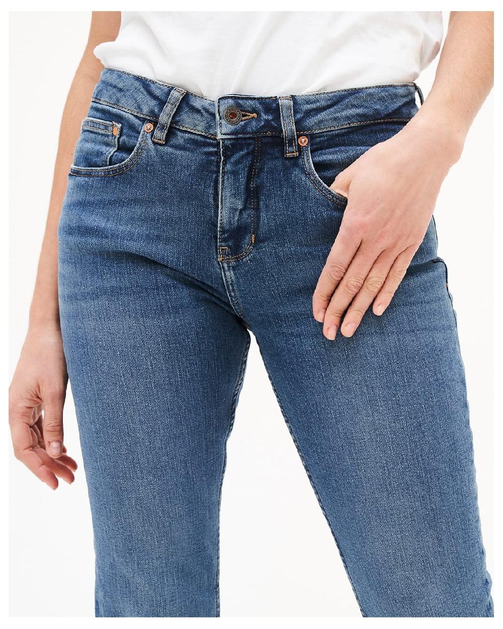 Kuyichi Sara Straight Worn Indigo