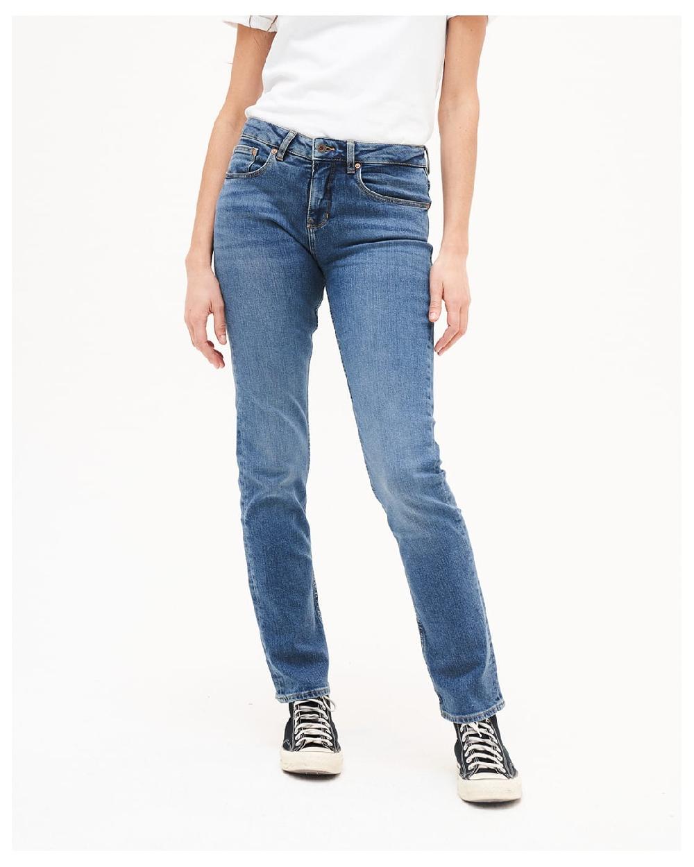 kuyichi Sara Straight Worn Indigo