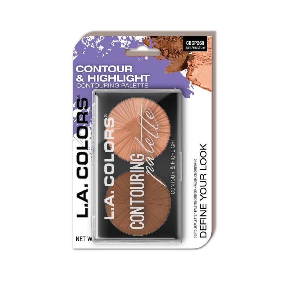l.a. colors Contour & Highlight Contouring Palette (carded)