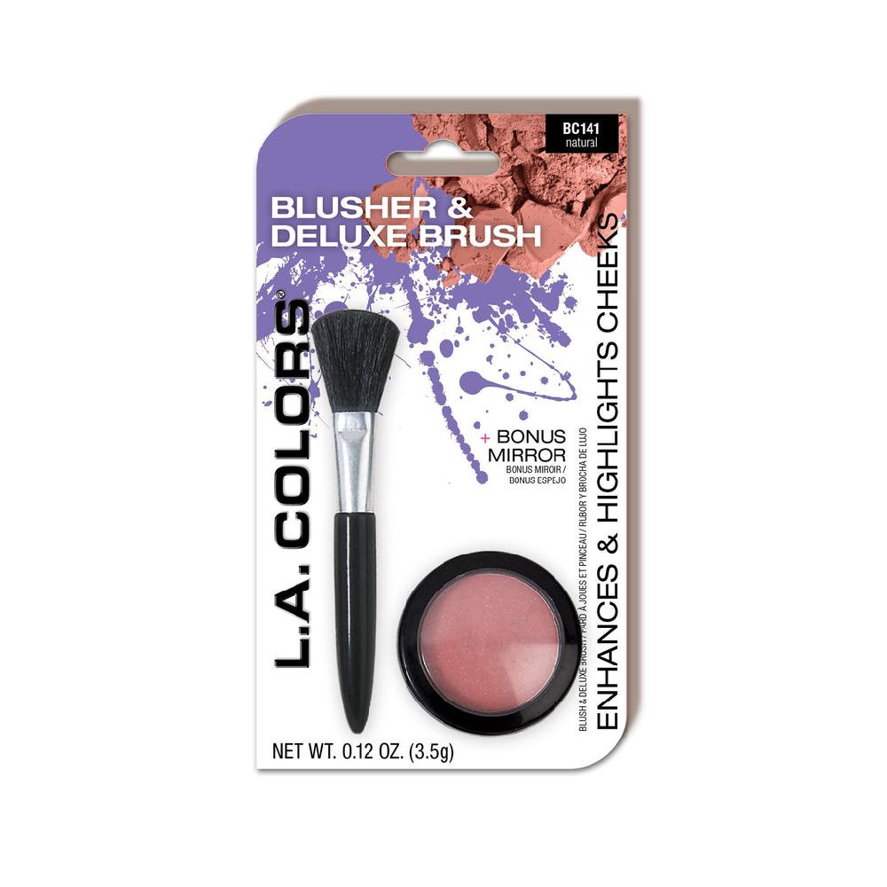 l.a. colors Blusher & Deluxe Brush (carded)