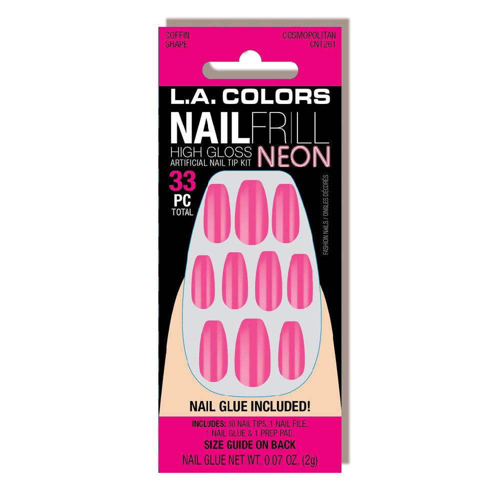 L.a. Colors L.A. Colors Glitzy Girl Nail Frill Neon Artificial Nail Tip (carded)