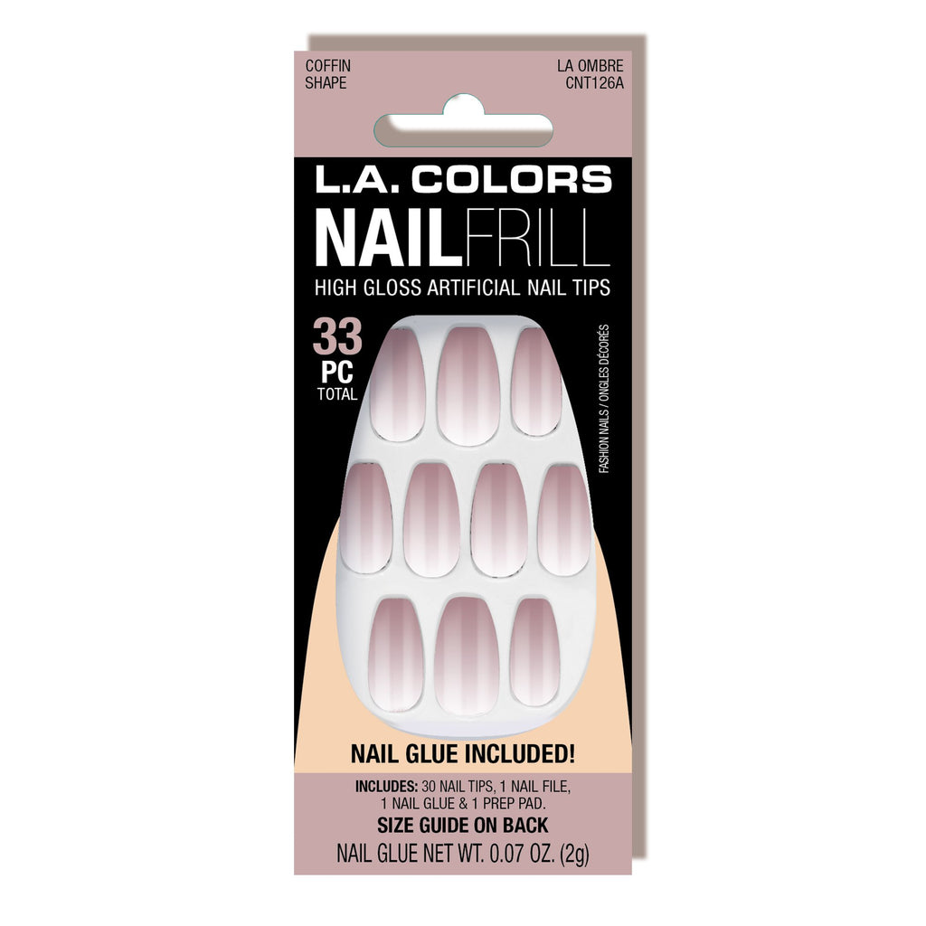 l.a. colors Nail Frill Artificial Nail Tip (carded)