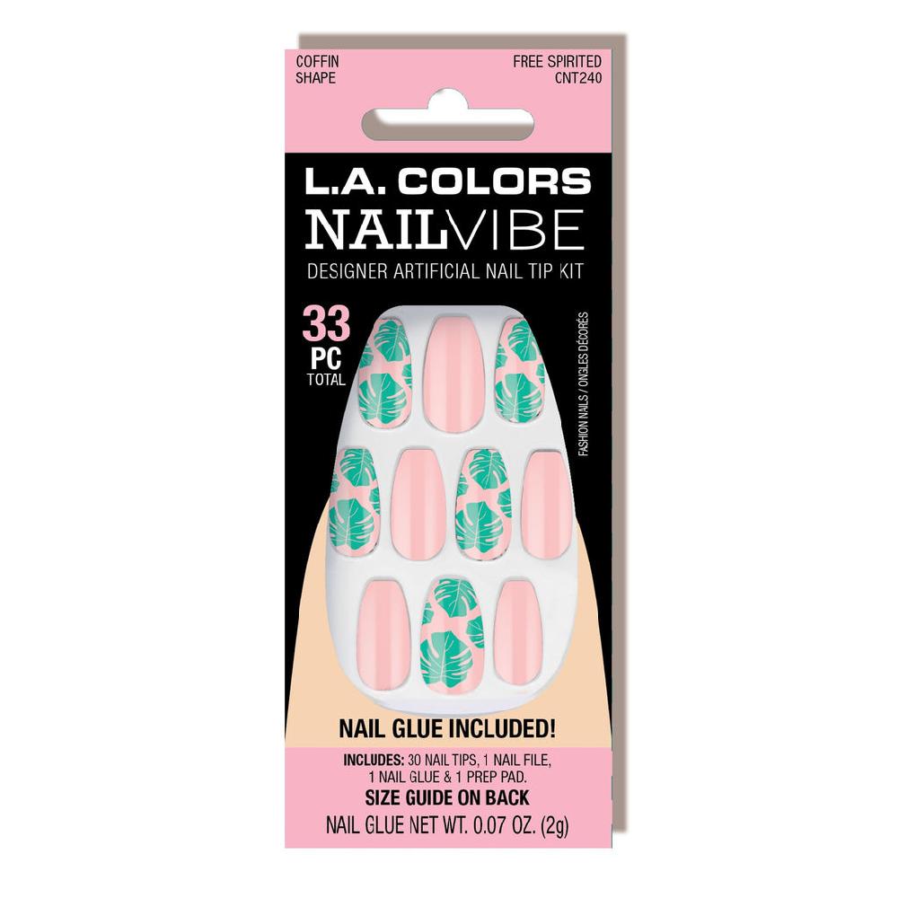 L.a. Colors Nail Vibe Designer Artificial Nail Tip (carded)