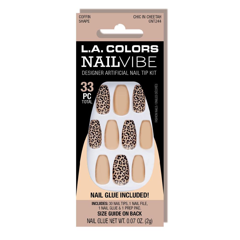 L.a. Colors Nail Vibe Designer Artificial Nail Tip (carded)