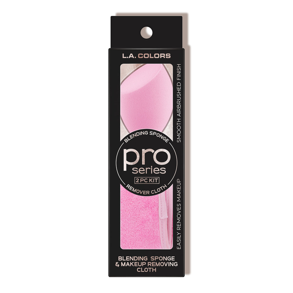 l.a. colors Pro Series - 2pc Blending Sponge & Makeup Removing Cloth