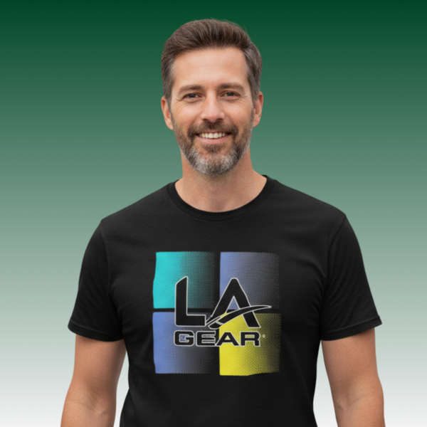 l.a. gear LA Gear Men's Short Sleeve Vintage Logo Tee | Black