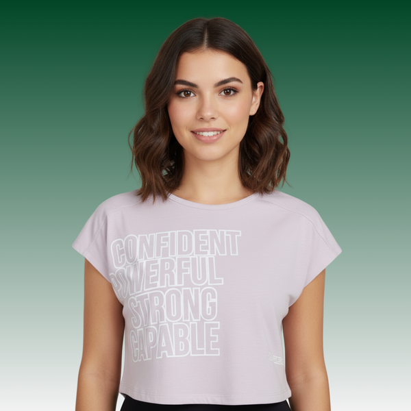l.a. gear LA Gear Women’s Cropped Logo Tee | Lavender-Pink