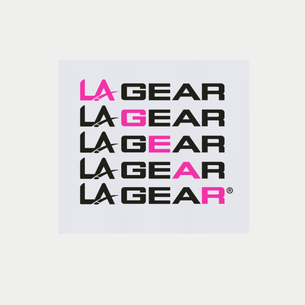 L.a. Gear LA Gear Women's Cropped Logo Tee | White With Neon Pink X Black Diagonal