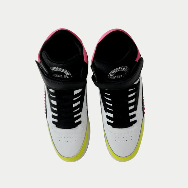 L.a. Gear LA Gear Women's Flame Retro Hightop | Black X Pink X Lime