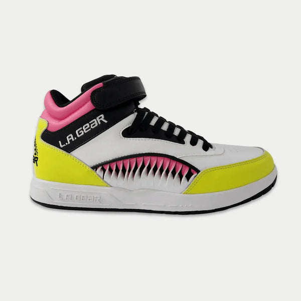l.a. gear LA Gear Women's Flame Retro Hightop | Black x Pink x Lime