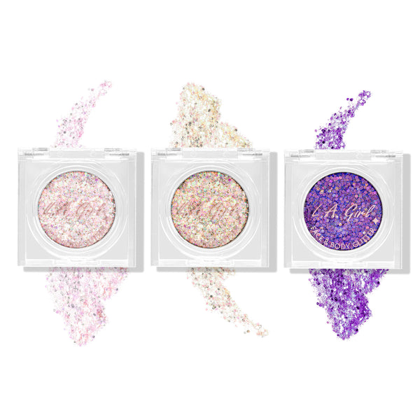 l.a. girl 3pc Glitter Face & Body Gift Set - Twinkle & Glow