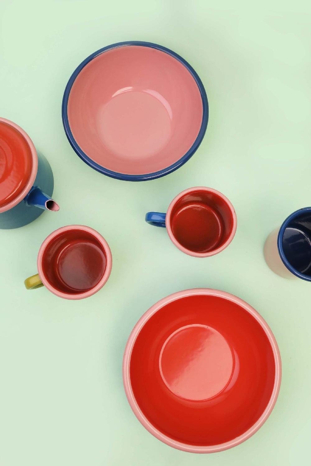 Bornn Enamel Salad Bowl - BLUE
