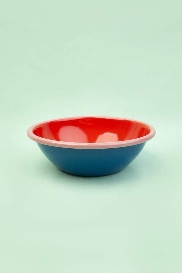 Bornn Enamel Salad Bowl - BLUE