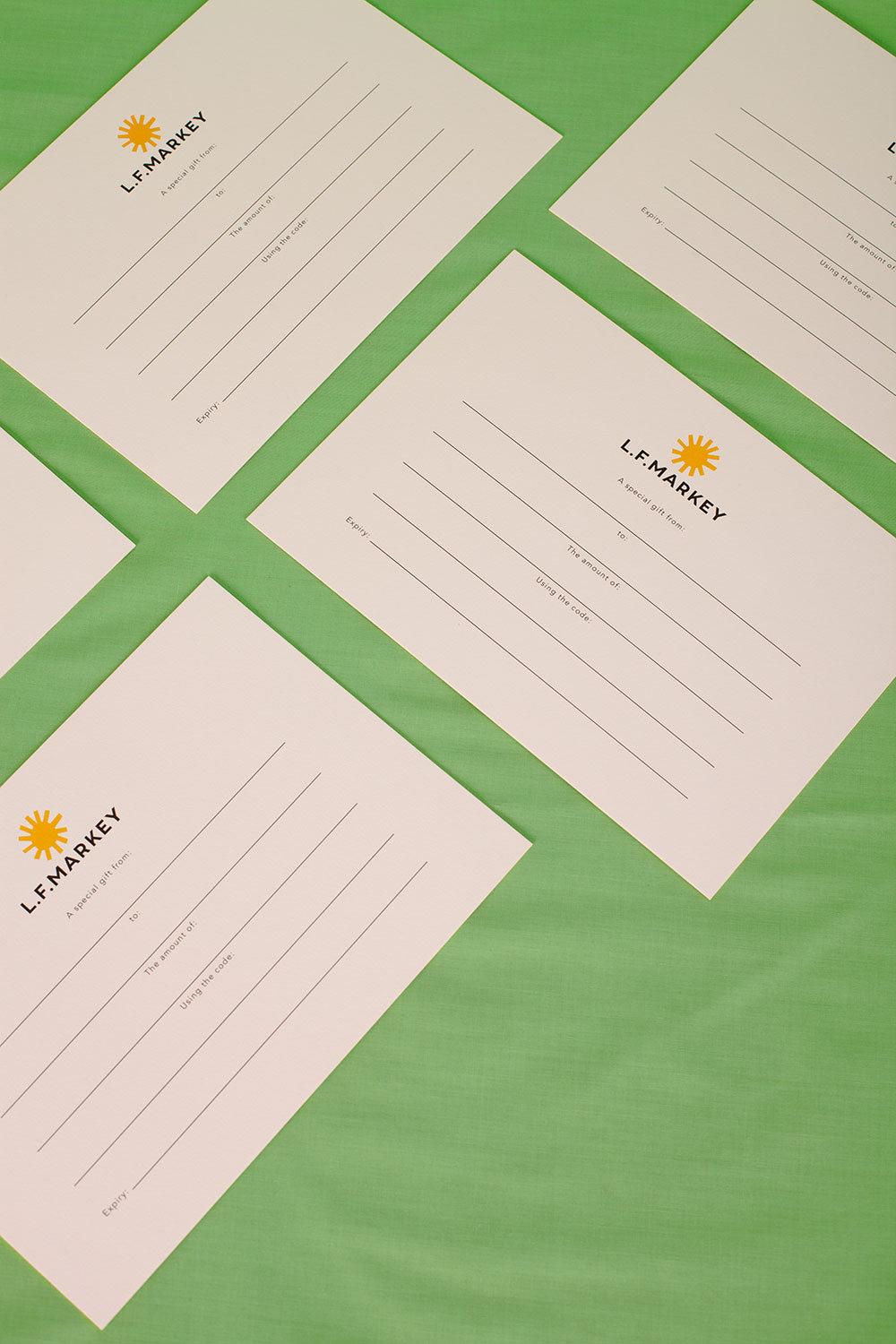 L.F.Markey 礼品卡 - 10英镑