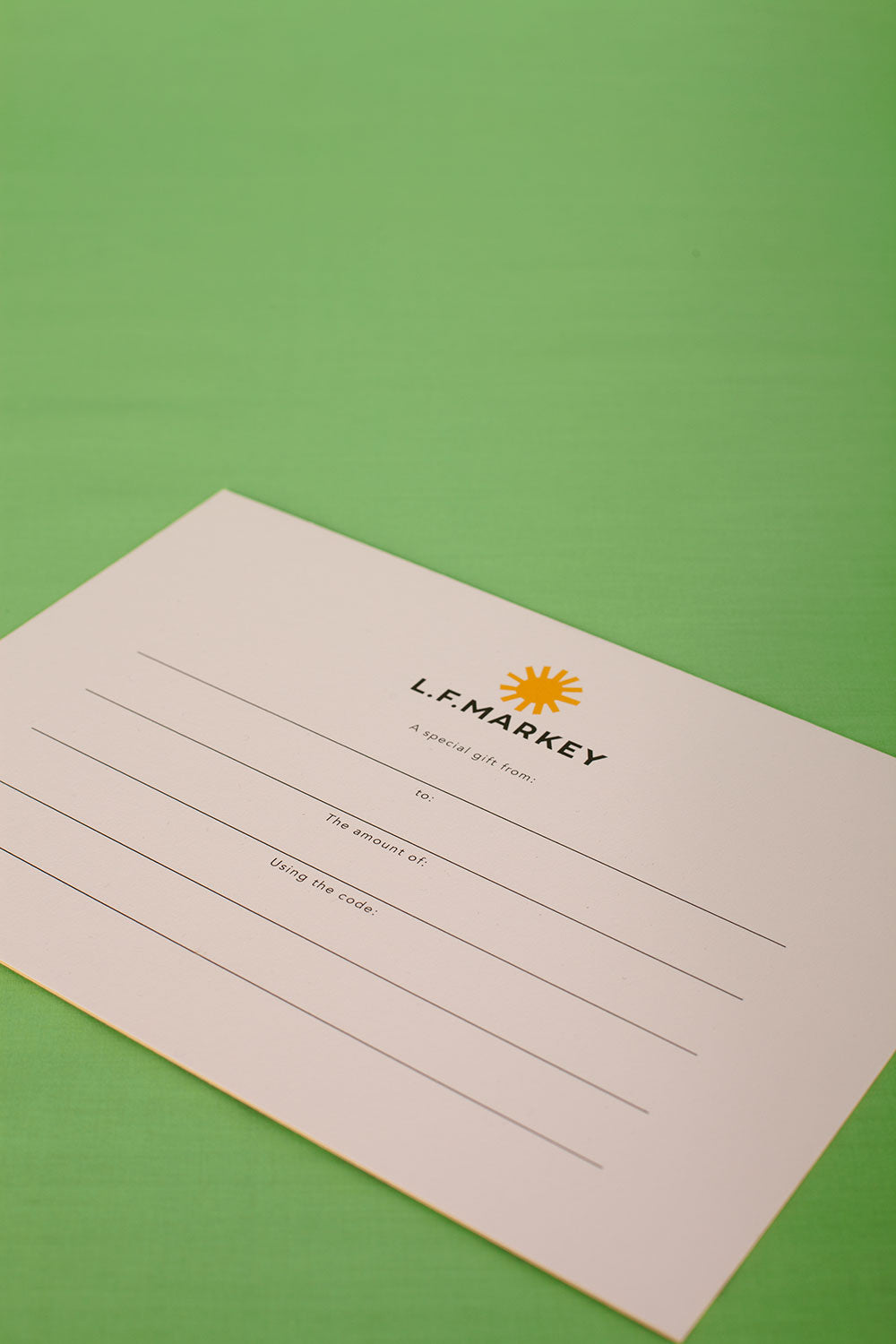 L.F.Markey 礼品卡 - 10英镑