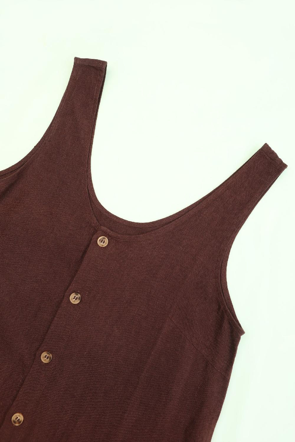 L.F.Markey 巧克力色纽扣前衬裙 - 4