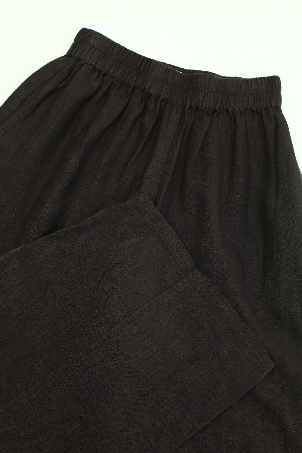 L.F.Markey 基本款亚麻长裤 黑色 - 6