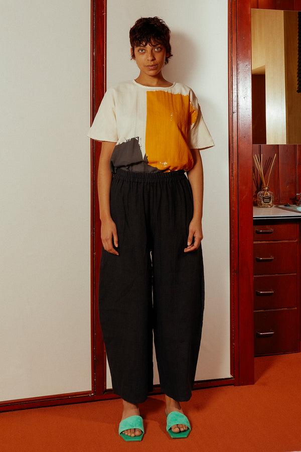 L.F.Markey 基本款亚麻长裤 黑色 - 6