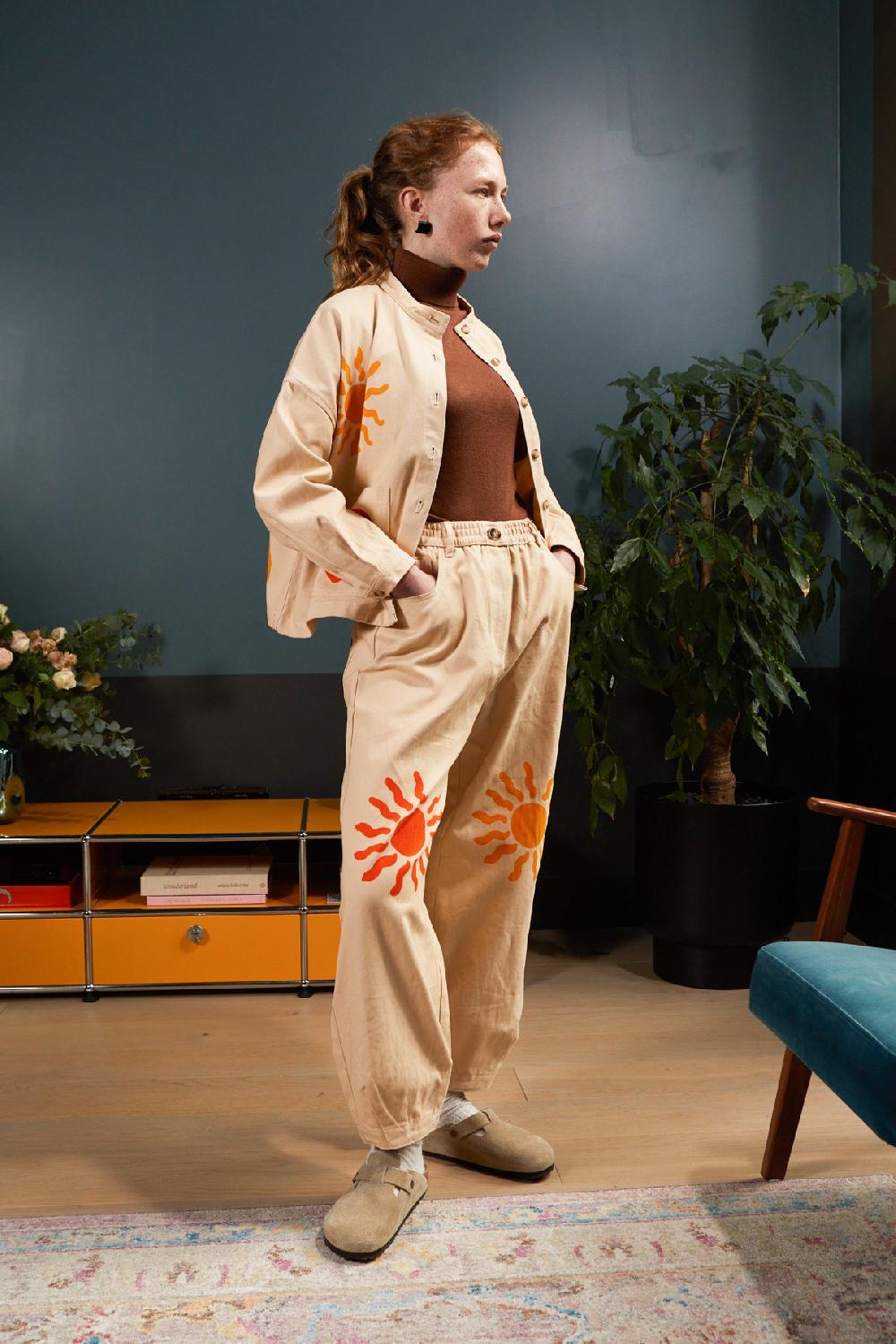 L.F.Markey 宽版工装大衣 Agora 印花 - 4