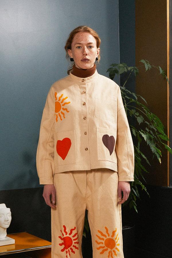 L.F.Markey 宽版工装大衣 Agora 印花 - 4