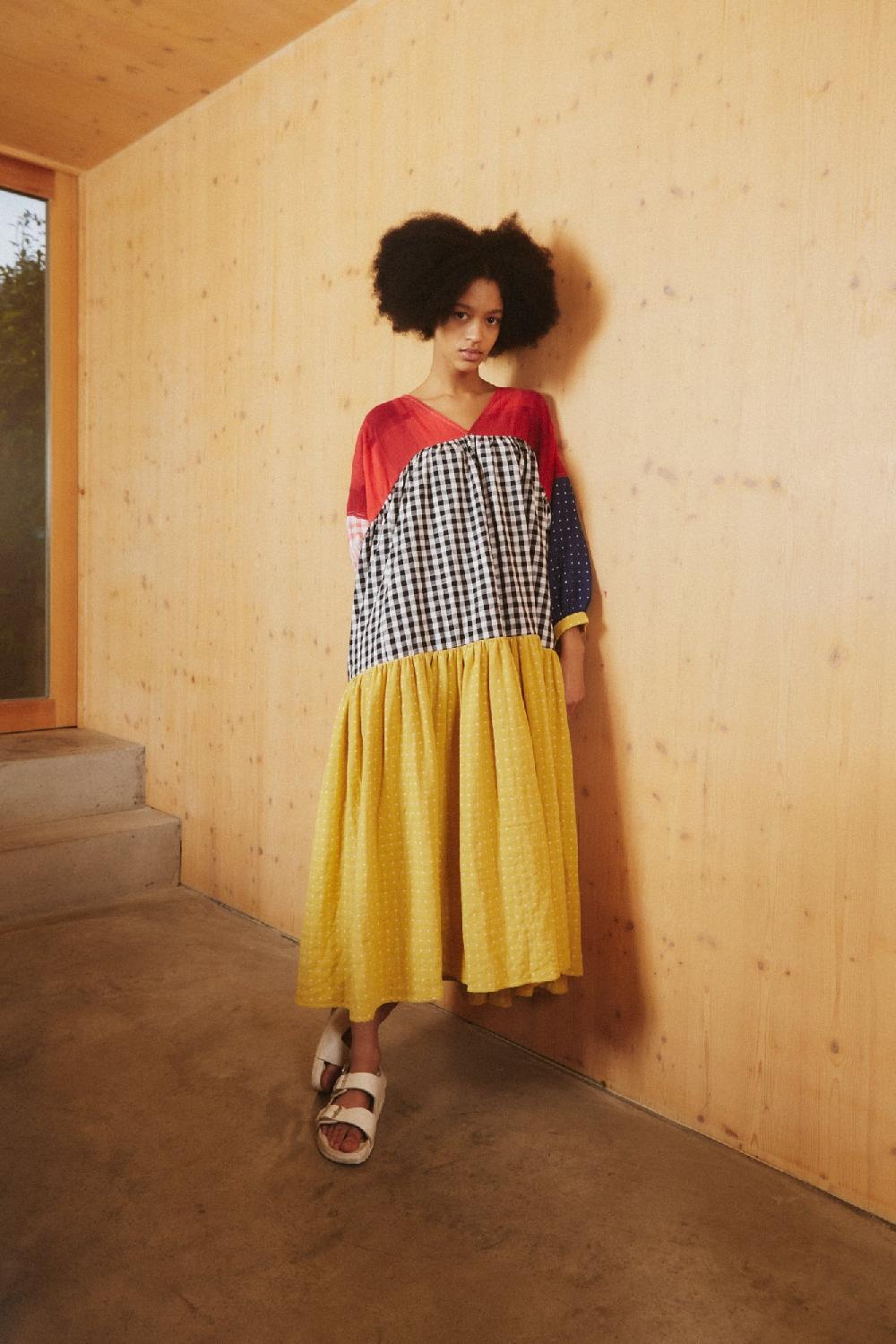 L.F.Markey Ballad 拼布格纹连衣裙 - 操作系统