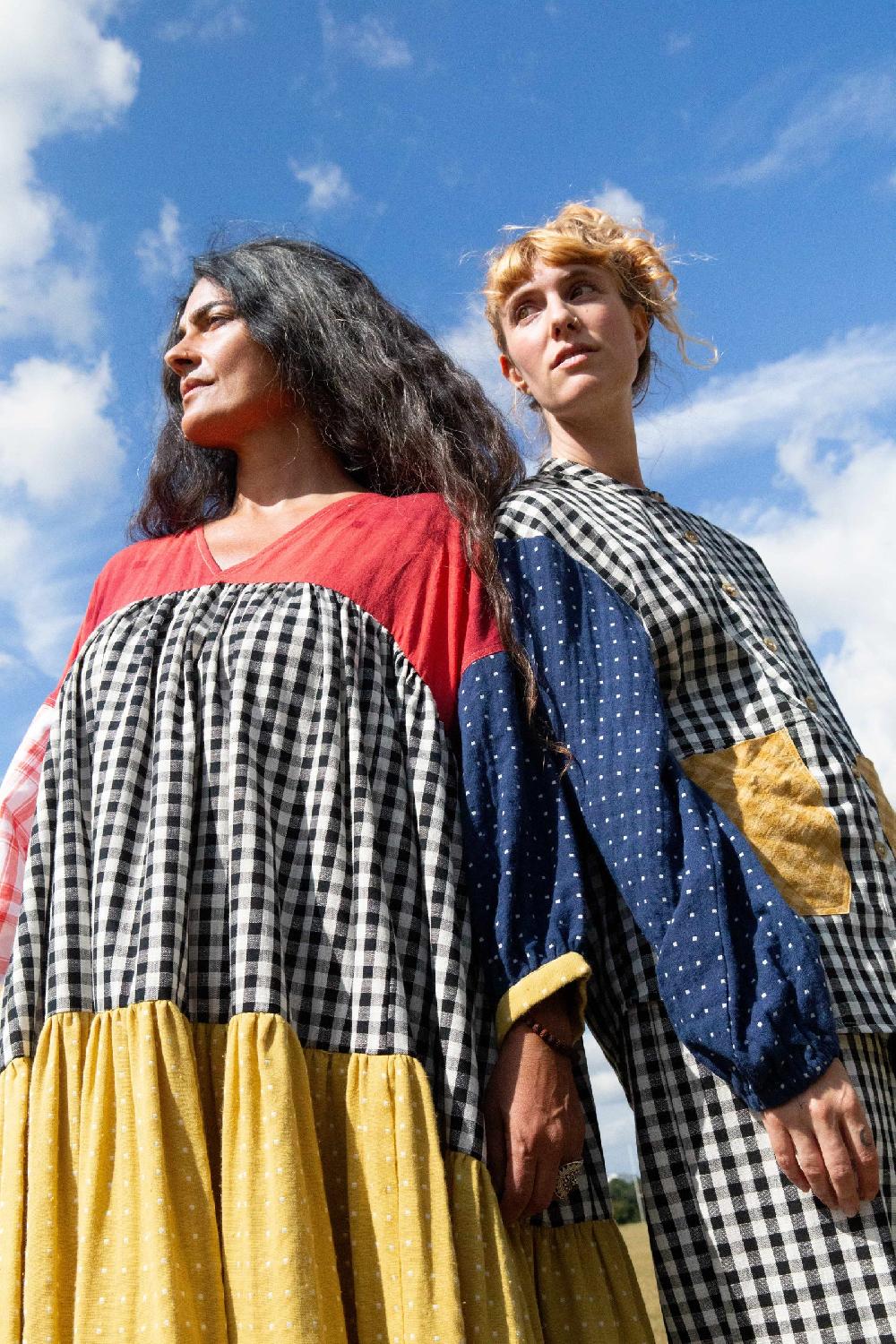 L.F.Markey Ballad 拼布格纹连衣裙 - 操作系统