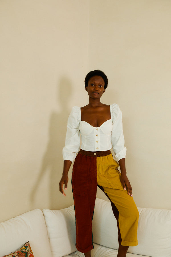 L.F.Markey Beckett Crop Trouser Patchwork - 8