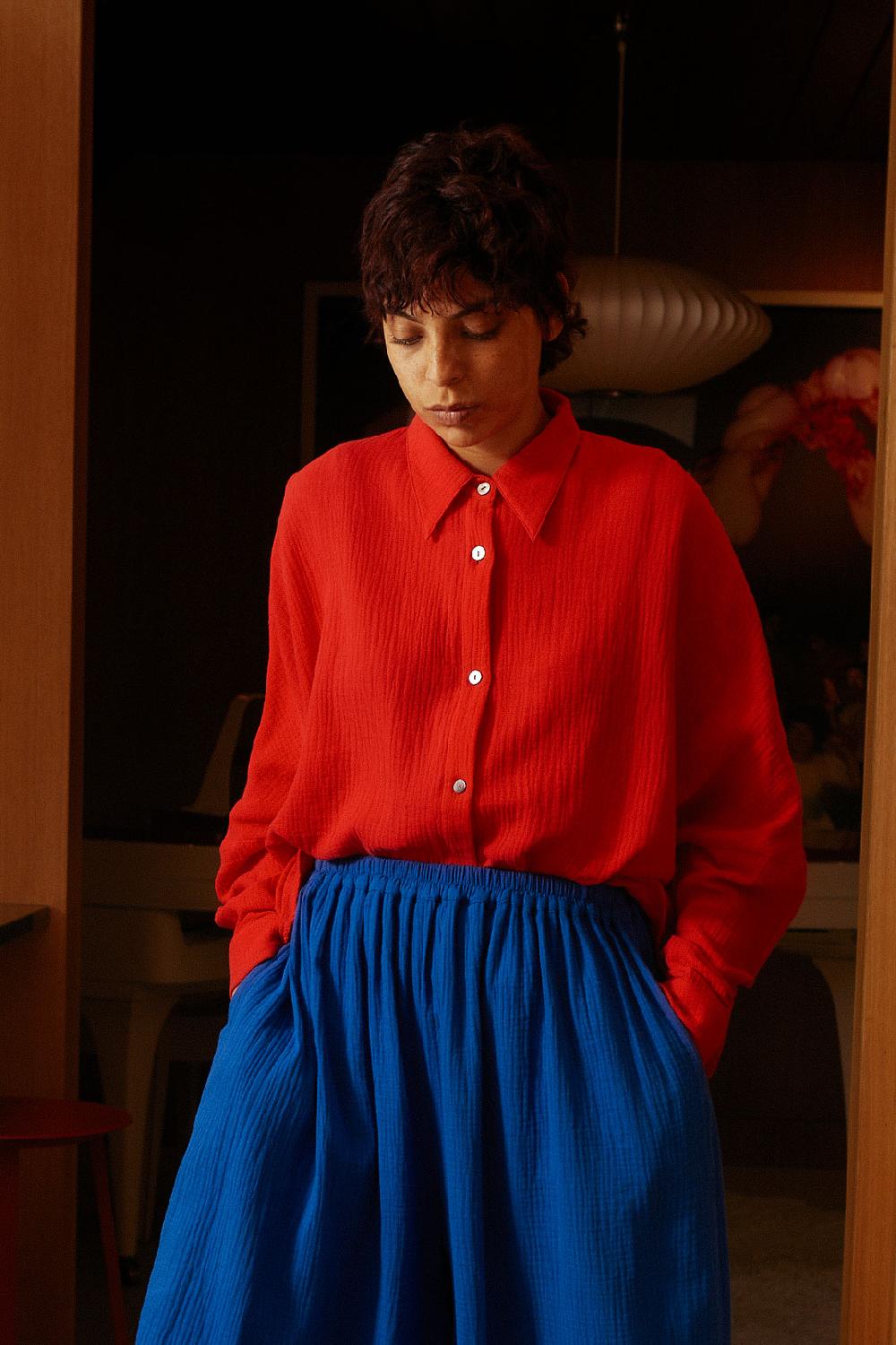 L.F.Markey 西尔万衬衫红色 - 操作系统