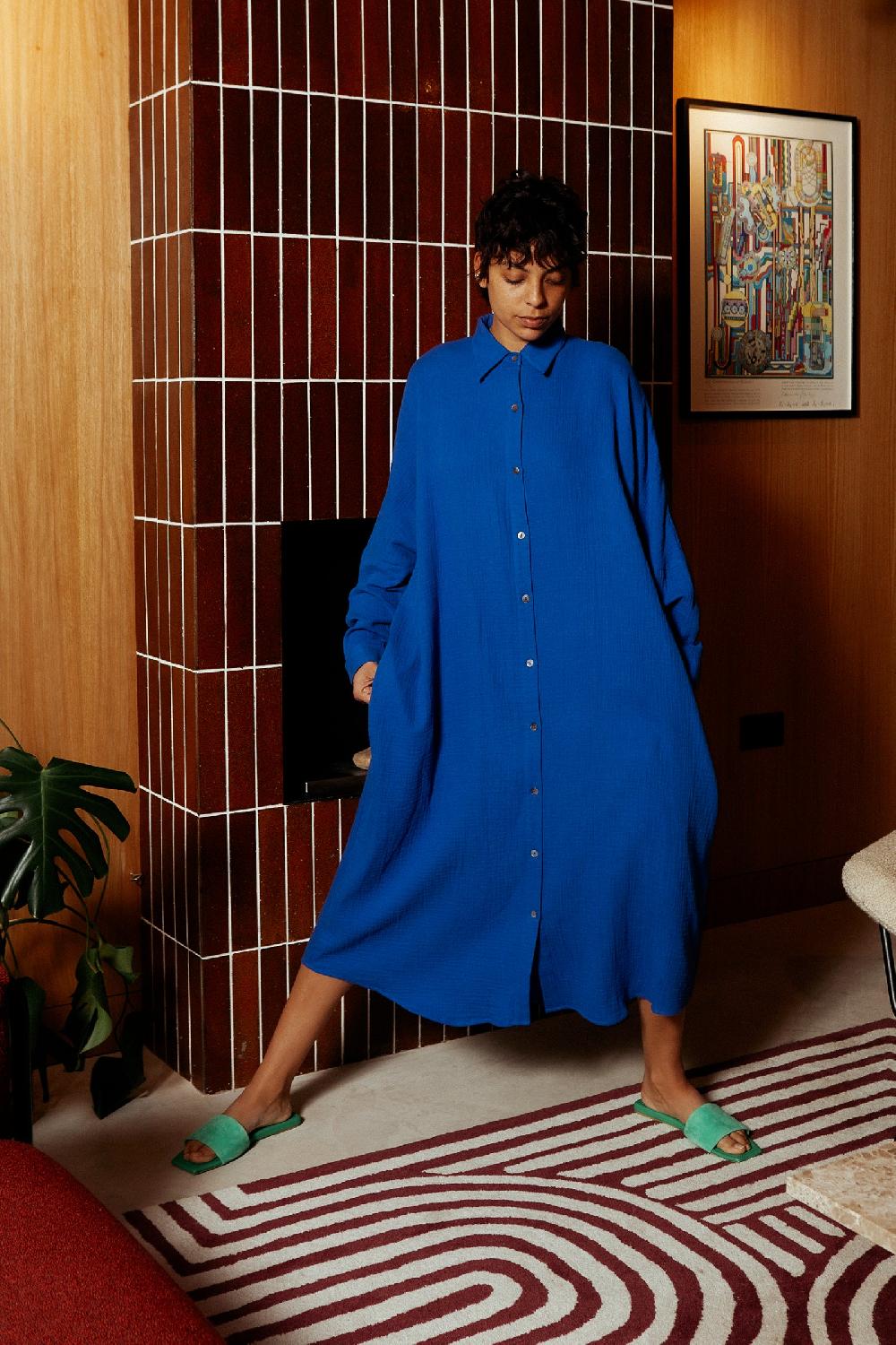 L.F.Markey 西尔凡连衣裙 钴蓝色 - 操作系统