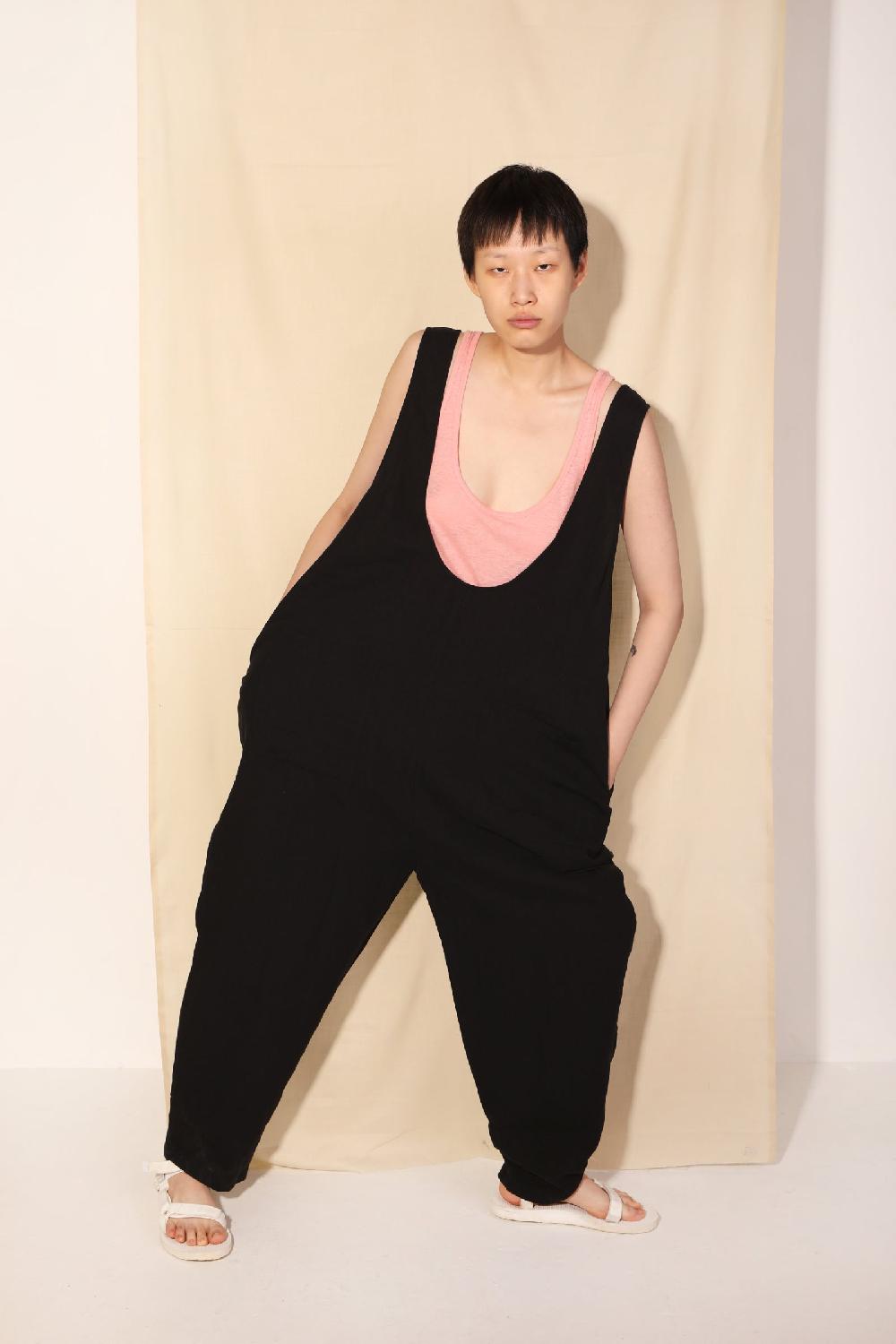 L.F.Markey 基本款亚麻连体裤 黑色 - 操作系统