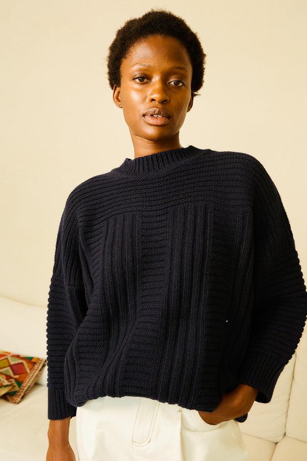 L.F.Markey Cassian Knit Navy - XS