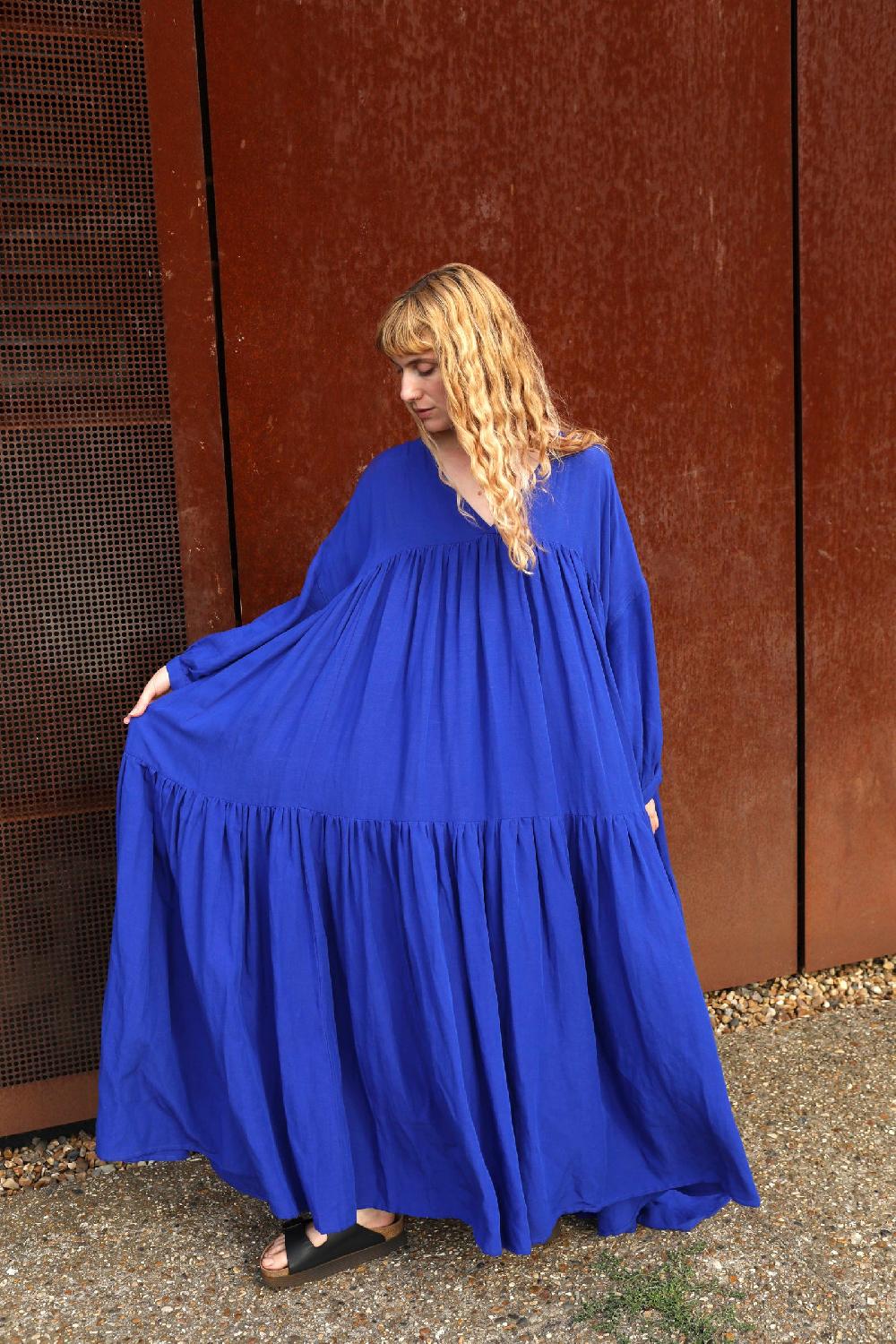 L.F.Markey 群青色民谣连衣裙 - 操作系统